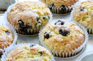 health benefits of potassium -- photo of blueberry muffins