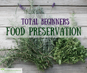 Food preservation methods -- cover photo of dried herbs with text overlay
