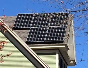  home solar power -- photo of panels on roof