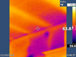 phot of infrared image of wall taken during home energy audit