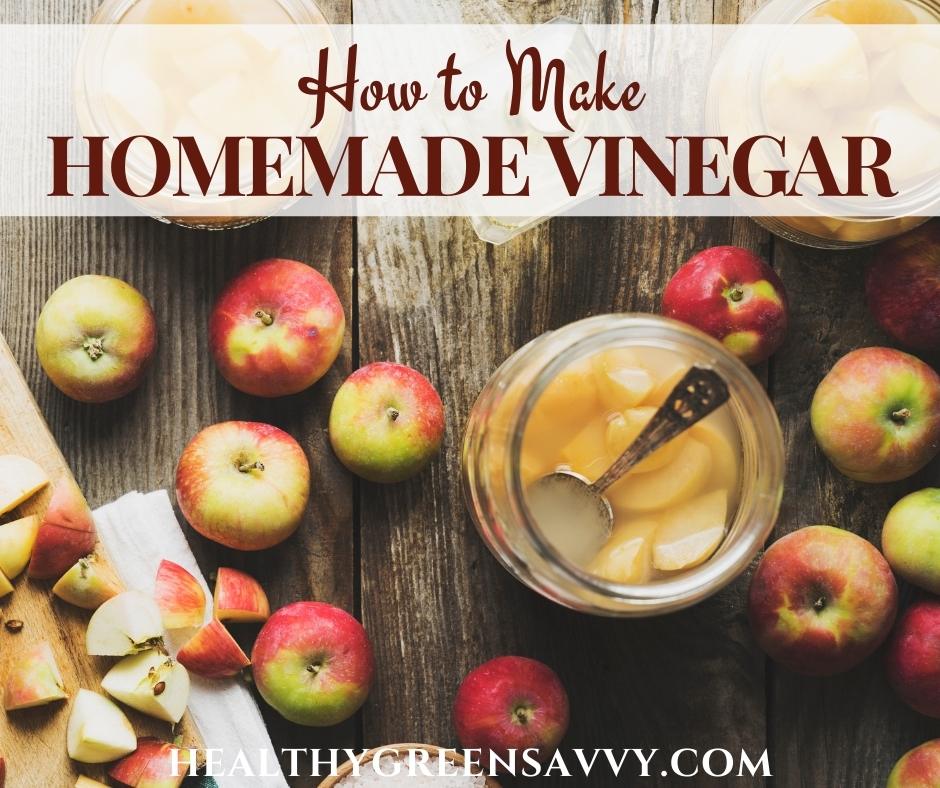 cover photo of cut up apples being made into homemade vinegar