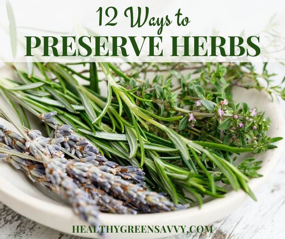 cover photo of fresh herbs in bowl with title text overlay