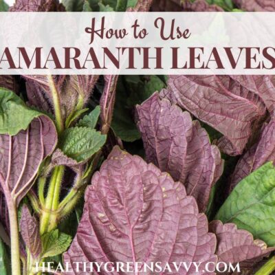 cover with photo of , red and green amaranth leaves harvested for use in amaranth leaves recipes
