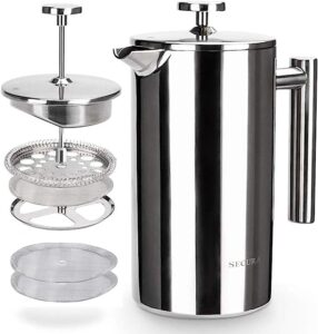 photo of stainless steel French press