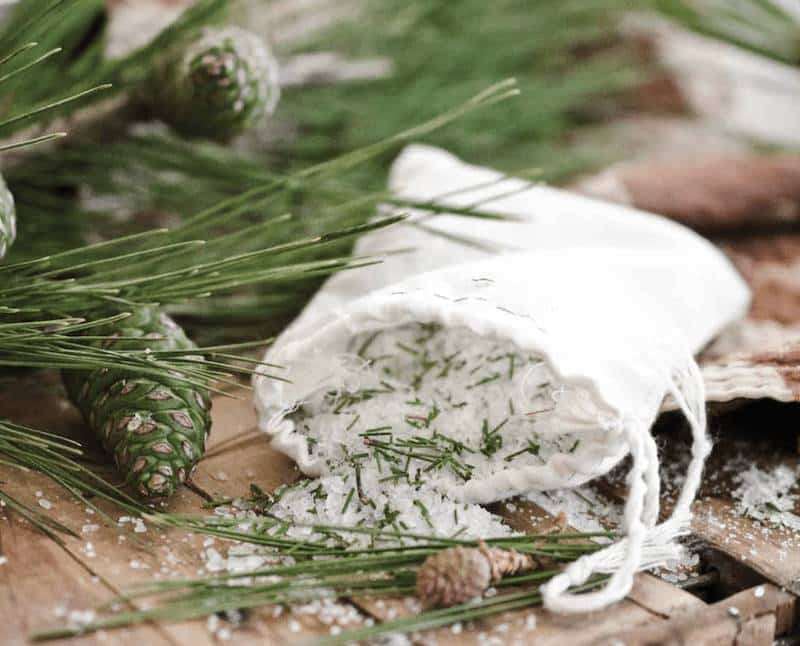 photo of pine needle bath salts from Learning and Yearning