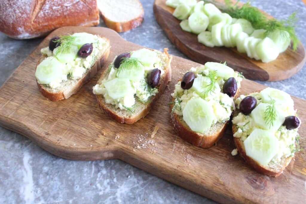 photo of cucumber crostini by Mediterranean Latin Love Affair