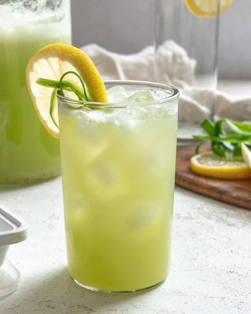 photo of cucumber lemonade from Plant Based on a Budget