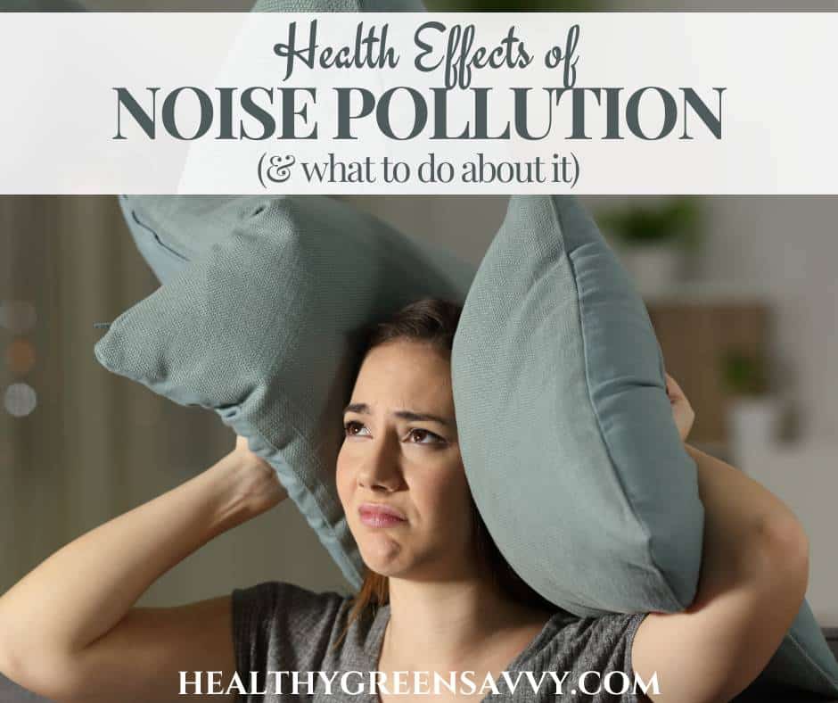 cover photo of woman holding pillows over her ears with title text overlay