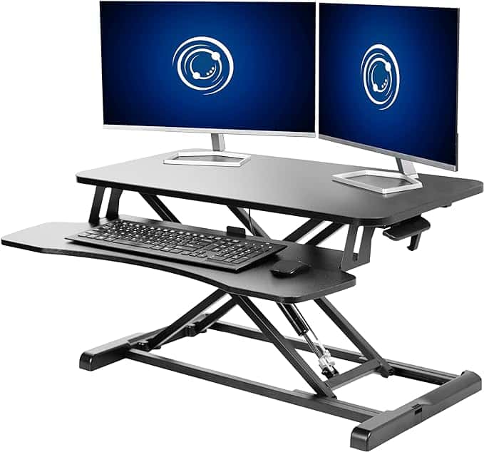 photo of tabletop desk converter to use with DIY treadmill