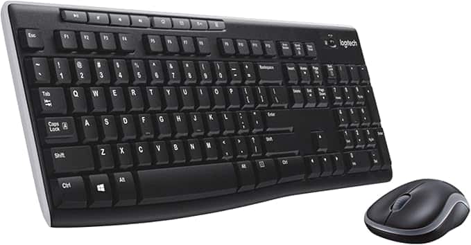 photo of wireless keyboard and mouse