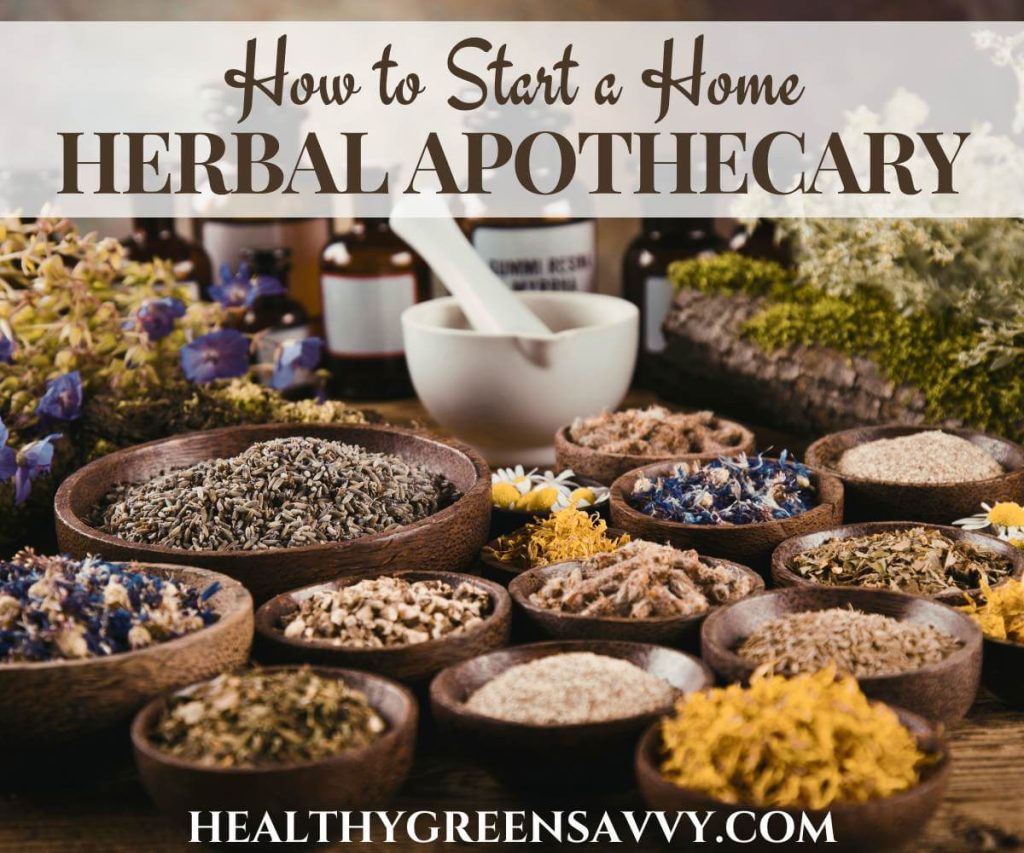 cover photo of assorted dried herbs with title text overlay