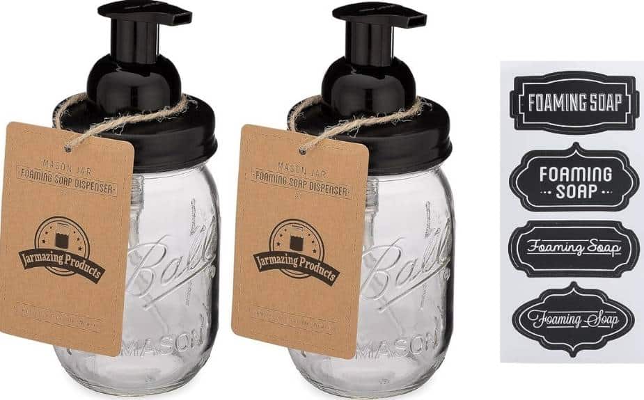 photo of mason jar pumps for DIY foaming hand soap