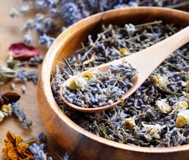 photo of bowl of dried herbs